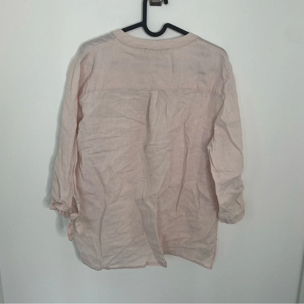Ivanka Trump Studded Linen Blend Tunic Pink‎ Small - Picture 4 of 4